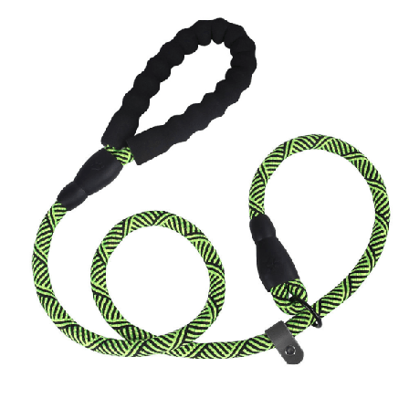 Nylon dragrep för stora och medelstora hundar för promenader med hundar green