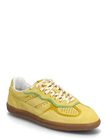 ALOHAS Tb.490 Rife Burgundy Cream Leather Sneakers - Yellow - 38