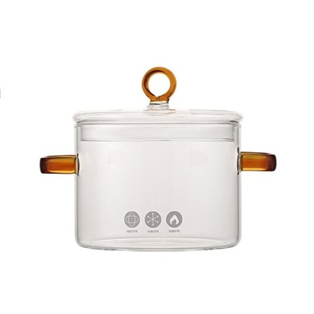 Transparent Glas Soppa Gröt Krytor 1,5L Mikrovågsugn Eld Värme Glas Skål