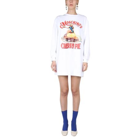Moschino Short Kjole Hvid, Dame
