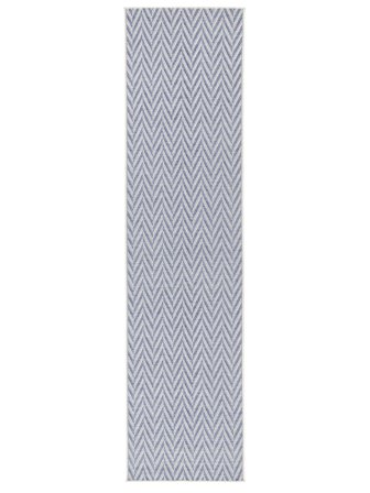 Amalfi Indoor/Outdoor Rug Washable 80X300 Small Blue/White Runner