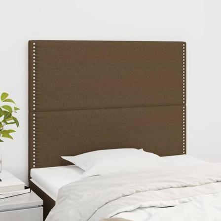 Vidaxl Huvudgavlar 2 St Mörkbrun 90x5x78/88 Cm Tyg Brun