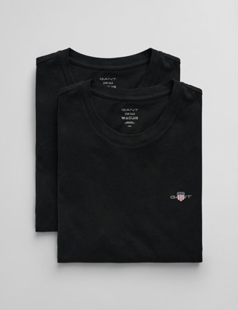 GANT C-NECK T-SHIRT 2-PACK Sort T-shirts Dreng - Kids Brand Store