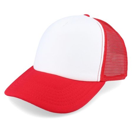 Beechfield - Röd trucker Keps - Foam Classic Red/White Vintage Trucker @ Hatstore
