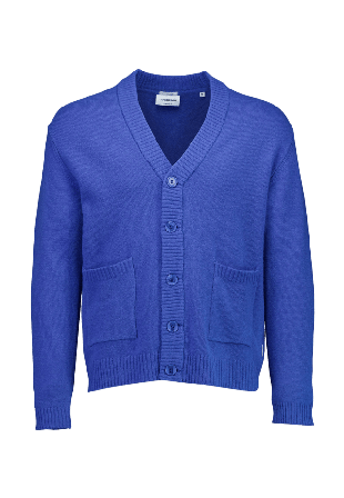 Lindbergh Lambswool button cardigan Knit Tröjor Herr Blå S