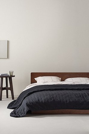 Jotex - Tagesdecke, Einzelbettgröße 150x250cm Schwarz - CALM - Kaufe Einzelbett bei Jotex