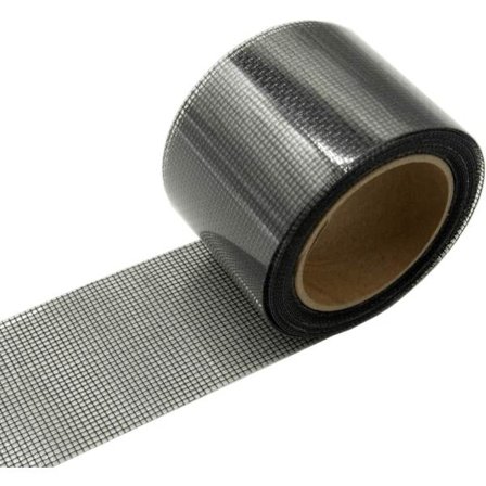 Netlappereparationssæt, Vindues- og dørnetsreparationstape med stærkt lim og vandtætte glasfiberreparationsklistermærker (sort)