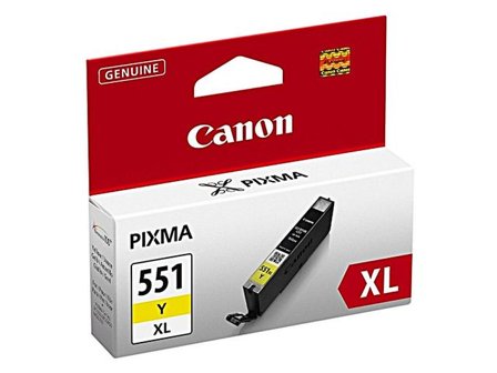 CANON Bläckpatron, PIXMA 551XL Y, 6446B001, ChromaLife100+, gul, singelförpackning, hög kapacitet - Lyreco - Toner och bläck - Bläckpatroner - 