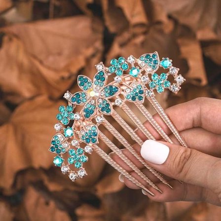 Blomdekorativ Kam Brudkammar Håraccessoarer för