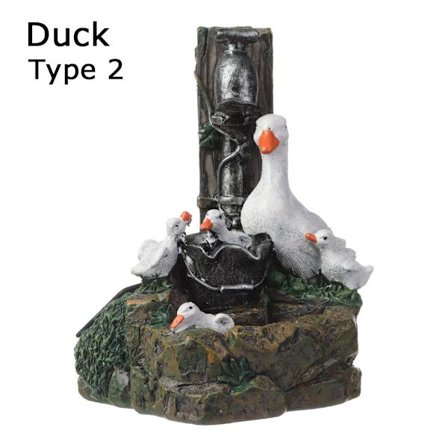Mordely Resin s Feature Fountain DUCK power med ljus