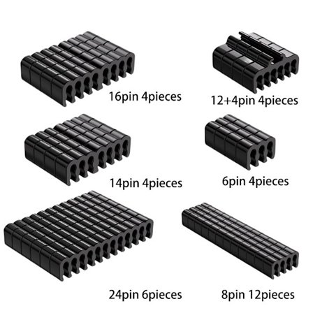 Kabelkammer for datamaskin, ledningsorganisering for 1,8-2,5 mm ledninger, PVC-ledningsguide med assorterte toner