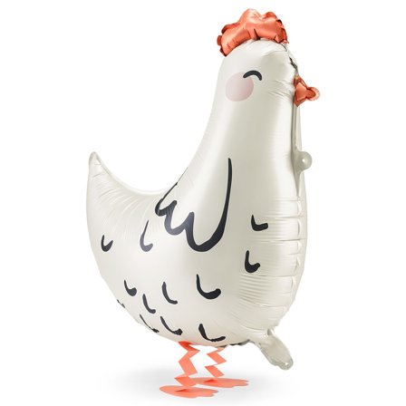 Folieballong Høne Hvit