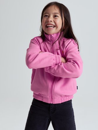 Sweatshirt Reißverschluss - 110 - kinderbekleidung - pink - Polarn O. Pyret