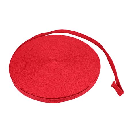 Vevbånd 50 meter 1 tommer bred 0,08 tommer tykk ren farge elastisk mellomvekt vevbånd for håndverk DIY reparasjon rød 1 tommer bred 0,08 tommer tykk