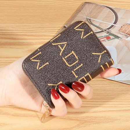 Multi Slot Korthållare Vintage Liten Plånbok Kvinnor Män Väska Bank Läder Plånbok Kredit Solid Herr T7J8