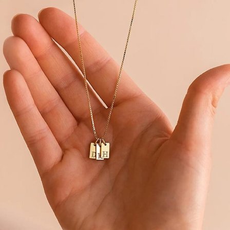 Halsband, enkelt bokstavs nisch high-end titan stål damhalsband