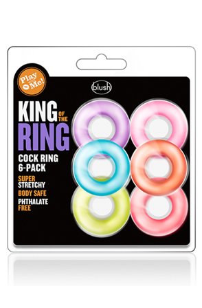 Kjøp Play With Me King Of The Ring 6-pack - Pakke med penisringer | God pris
