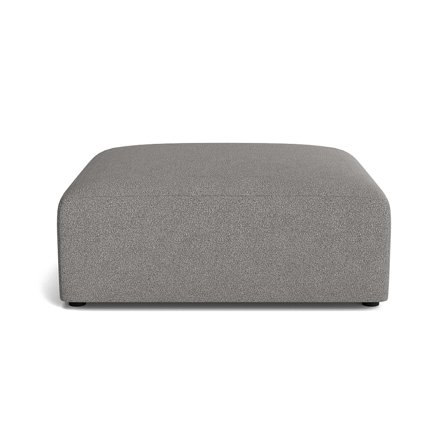 Soma Pouf Hocker in Loop Grau, moderner Polsterhocker mit Cord-Muster, hoher Sitzkomfort für Ihr Wohnzimmer, quadratisches Design, 43cm
