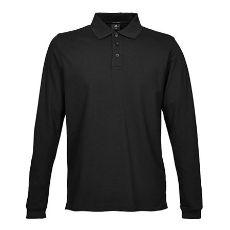 Tee Jays Herr Luxury Stretch Långärmad Polotröja M Svart