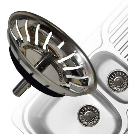 Rostfritt Stål Köksbänk Sil, 80mm Propp för Köksbänkar, 1 Styck