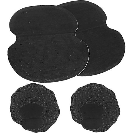 60 Stycken Armhåla Svett Pads Underarm Svett Pads Non-Woven Tyg Klänning Kläder Underarm Svett Pads, Osynliga, för Kvinnor och Män, Svart