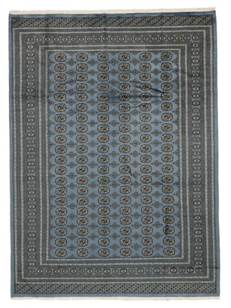 Hand Knotted Pakistan Bokhara 2Ply Rug 277X376 Wool Black/Dark Blue Large