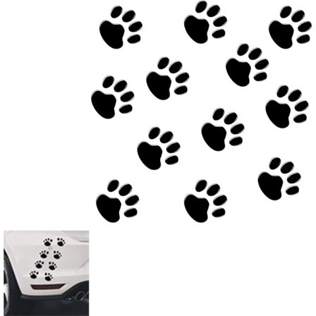 Sæt med 12 bilklistermærker (sort)