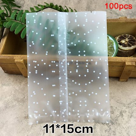 Vita prickar godispåsar Godiskakapåsar Frostade genomskinliga påsar för bageri Choklad Hemlagat hantverk Bröllopsfavoriter