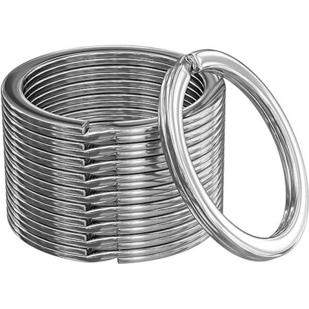 Nøgleringe Flade Split Nøglering Bulk Heavy Duty Stærk Nøglering til Bil Hjem Stor Metal Hunde Ring Tag Lanyard Skole Kontor DIY