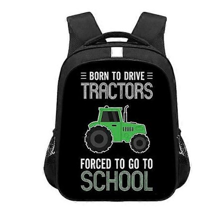 Leg med traktorprint rygsæk teenager drenge piger skoletasker tegneserie traktor skoletaske mode daypack rygsække rygsække