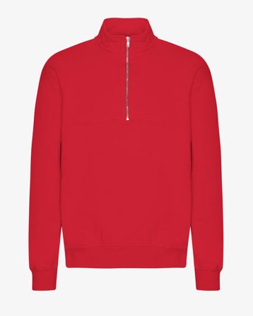 Organic Quarter Zip - Scarlet Red - Male - XL