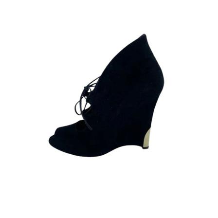 Gianvito Rossi Pre-owned, Pre-owned Velvetboots Zwart, Dames, Maat:39 EU