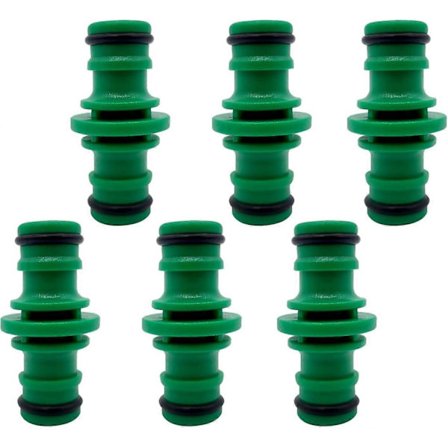 6 st Dubbla Hankopplingar Trädgårdsslang Koppling för att Foga Trädgårdsslangrör och Trädgårdsbevattningssystem