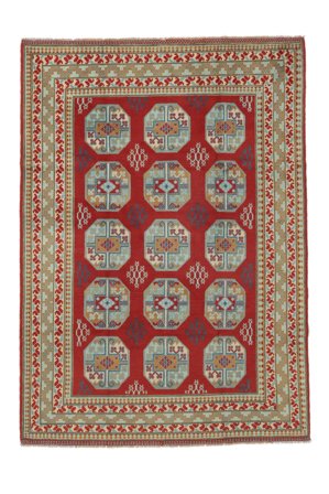 Médaillon Afghan Fine Tapis 204X286 Laine