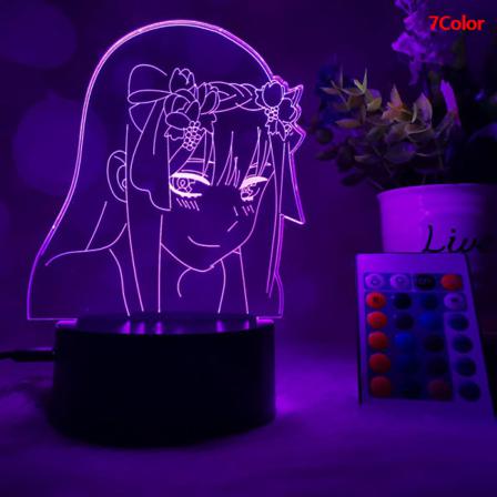 Anime Darling I Franxx Zero Two Anime 3d Led Decor Lamp Fi
