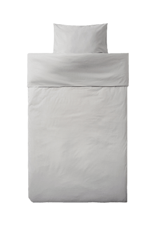 Åhléns Home Enfärgat bäddset MAY 150x210 cm Sängkläder Grå ONESIZE