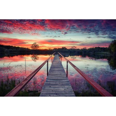 Full 5d Diy Diamond Painting Cross Boardwalk Visa Rhinestone Bro Som På Bilden 1 50x70cm