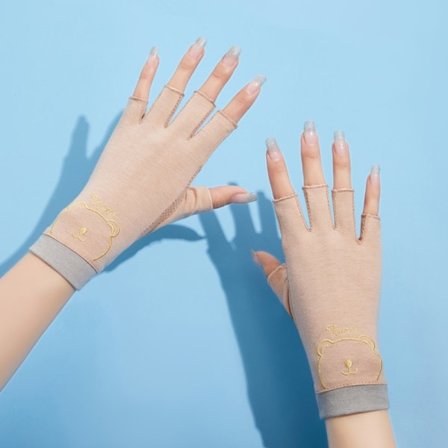 IC Nagelsalong UV-Gel Skyddshandskar Tipslampa Anti-Ultraviolett Öppen Rosa