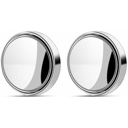 Vidvinkelbackspegel, 2-pack HD-bakspeglar för bilar 360 rund automatisk backspegel, vidvinkel justerbar döda vinkelspegel för alla bilar silver