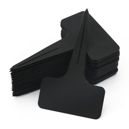 100 stk. Tykke Plante Etiketter, Plastik Have Etiketter, Genanvendelige Plante Etiketter, Udendørs Grøntsags Have Etiket Sort