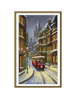 Broderikit Tavla Vinterspårvagnen - Nova Sloboda