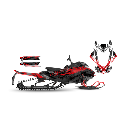 SweTown Dekalkit Rock-Down-Red - Lynx Xtrim RE 3500 850 E-Tec 2018-2020