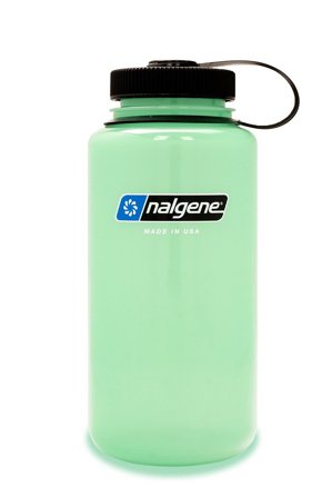Nalgene Wide Mouth Drikkedunk Green Glow 1000 ml, Sport & Velvære, Drikkedunke & Shakers, Drikkedunke