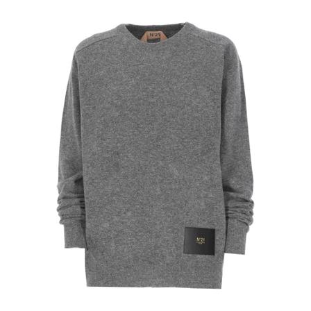 Msgm, Round-neck Knitwear Grijs, Dames, Maat:XS