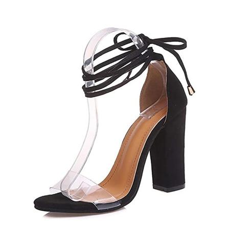 Kvinnors högklackade skor bekväma att bära väl passande skor för kvinnor skolfestklubb Black 36