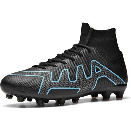 Fotbollsskor Herr Outdoor High Top Spike Ceats Fotbollsskor Professionell friidrott träningsskor black EU36
