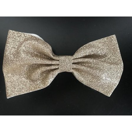 Hårrosettklämma - Glitterläder - Glamour | Guld - 2 | Hårnål - Nål | Rosett - Fluga | Flickor