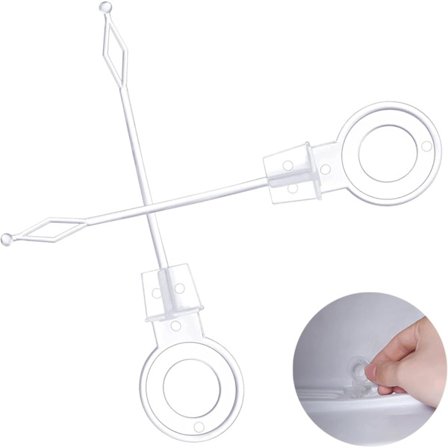 Set med 2 universella sugproppar för kyl-frysens dräneringsöppningar, avloppsrensare (9,5 cm, VIT)