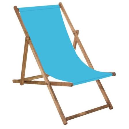 SPRINGOS Trädgårdsstol impregnerad hopfällbar strandstol i trä 120kg - Blå Blå