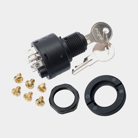Sierra Tändningslås i svart plast och metall för båtmotorer, komplett med två nycklar och monteringssats för motor